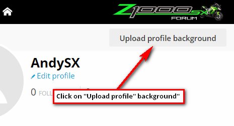 Upload Profile Background